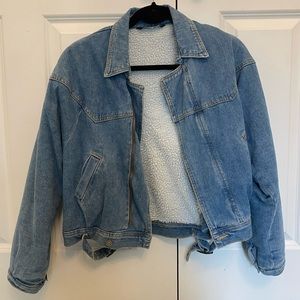 Brandy Melville Furry Jean Jacket